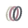 Groove Life Serenity Unisex Round Assorted Stackable Rings Silicone Water Resistant Size 6 R9-112-06